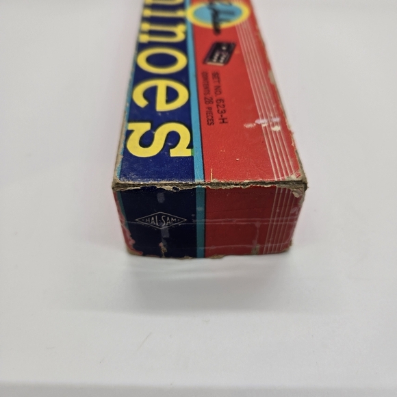 Vintage Set of Halsam Dominoes Set No. 623-H 28‎ Pieces - Picture 2 of 10